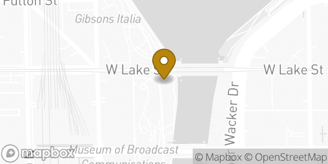 Map showing the location of Starbucks in Chicago, IL 60606