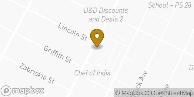 Map showing the location of Papa Johns Pizza in Jersey City, NJ 07307
