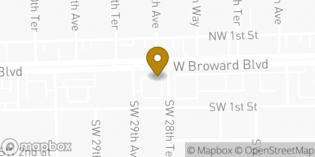 Map showing the location of Starbucks in Fort Lauderdale, FL 33312