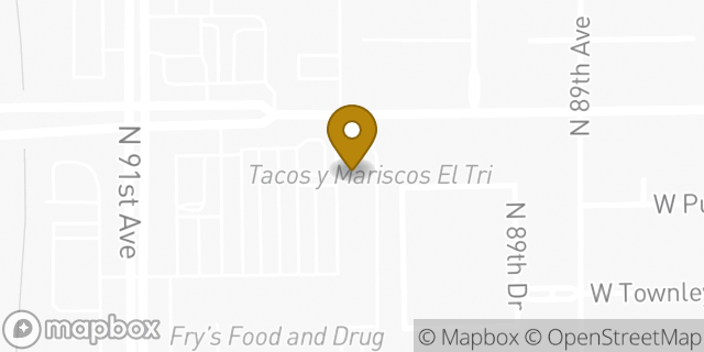 Map showing the location of Papa John's Pizza in Peoria, AZ 85345