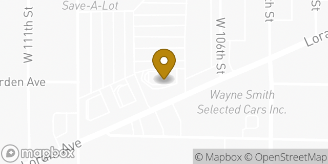 Map showing the location of McDonald's in Cleveland, OH 44111