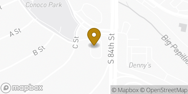 Map showing the location of McDonald's in Omaha, NE 68124