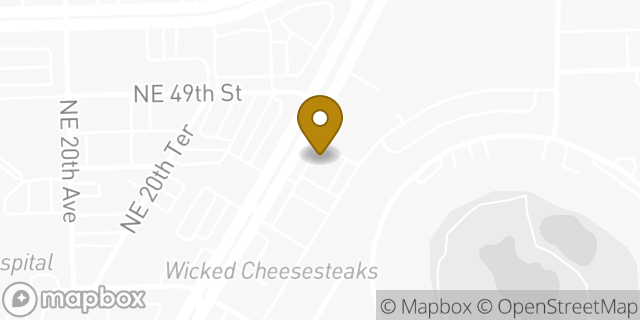 Map showing the location of Starbucks in Fort Lauderdale, FL 33308