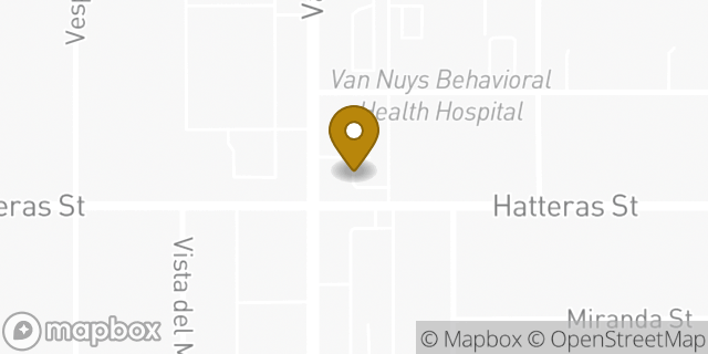 Map showing the location of Hertz in Van Nuys, CA 91401