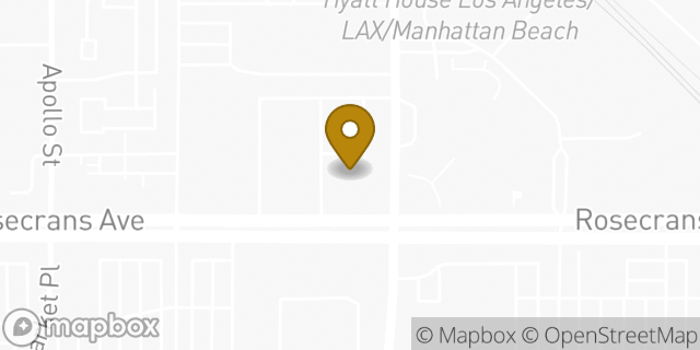 Map showing the location of Starbucks in El Segundo, CA 90245