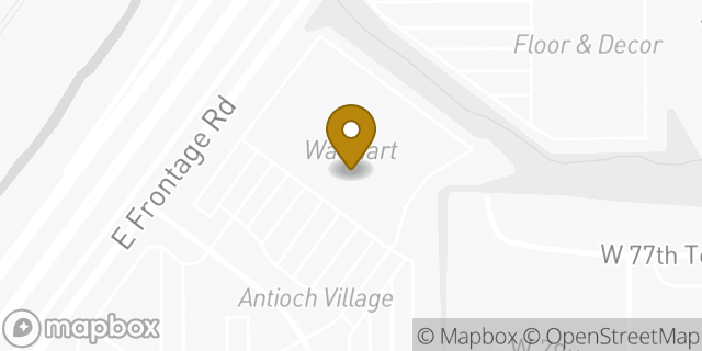 Map showing the location of Walmart Garden Center in Overland Park, KS 66204