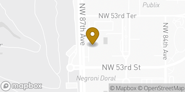 Map showing the location of The UPS Store in Doral, FL 33178