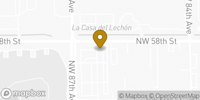 Map showing the location of Dunkin' in Doral, FL 33178