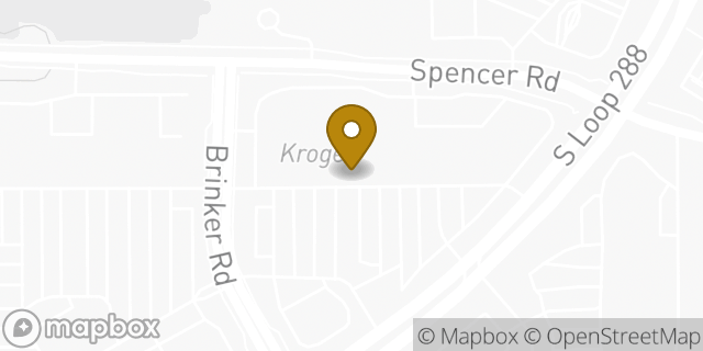 Map showing the location of Starbucks in Denton, TX 76208