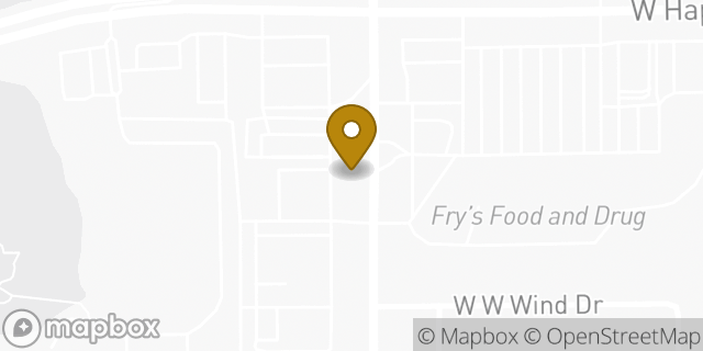 Map showing the location of AutoZone in Peoria, AZ 85383