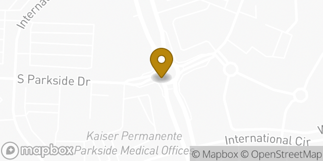 Map showing the location of Kaiser Permanente Parkside Medical Offices in Colorado Springs, CO 80910