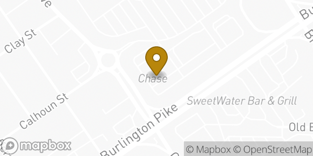 Map showing the location of Chase Bank in Cinnaminson Twp, NJ 08077