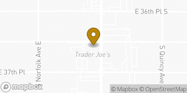 Map showing the location of Trader Joe's in Tulsa, OK 74105