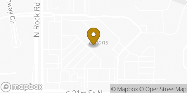 Map showing the location of Starbucks in Wichita, KS 67226
