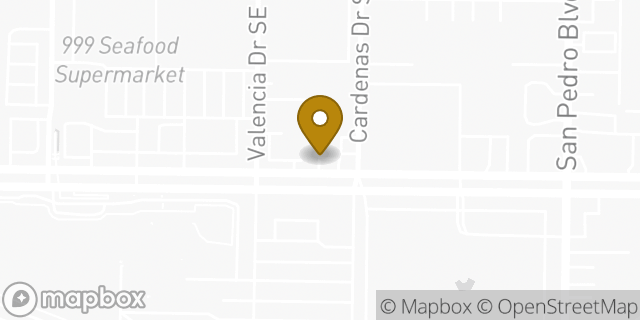 Map showing the location of Subway in Albuquerque, NM 87108