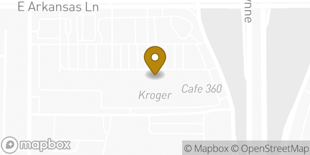 Map showing the location of Kroger in Arlington, TX 76014