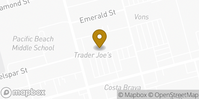 Map showing the location of Staples in San Diego, CA 92109