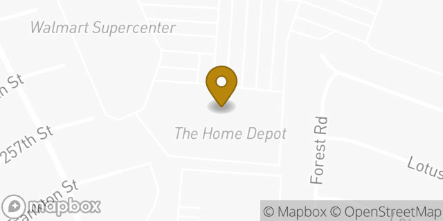 Map showing the location of The Home Depot in Valley Stream, NY 11581