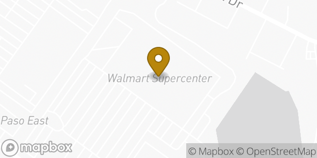 Map showing the location of Walmart in El Paso, TX 79935