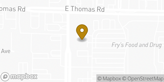 Map showing the location of Chase Bank in Phoenix, AZ 85008