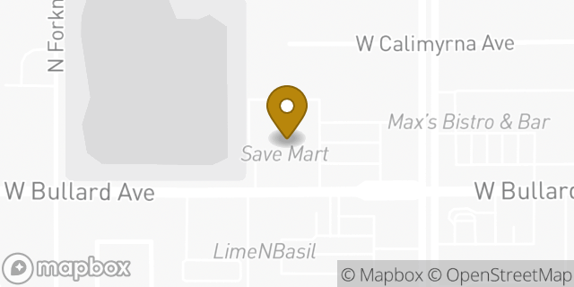 Map showing the location of Coinme in Fresno, CA 93711