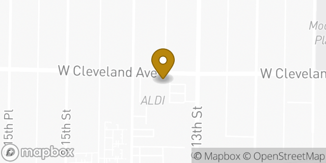 Map showing the location of Aldi in Milwaukee, WI 53215
