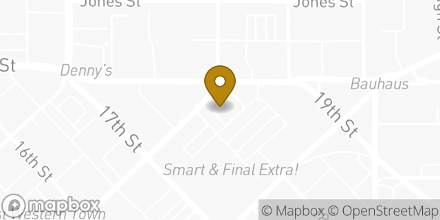 Map showing the location of Starbucks in Modesto, CA 95354