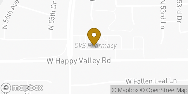 Map showing the location of CVS Pharmacy in Glendale, AZ 85310