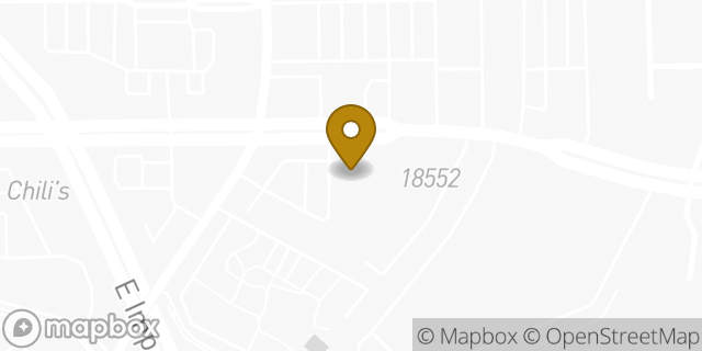 Map showing the location of Amazon Locker - Parita in Yorba Linda, CA 92886