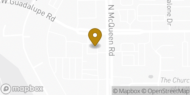 Map showing the location of Gilbert, AZ (Mcqueen) in Gilbert, AZ 85233
