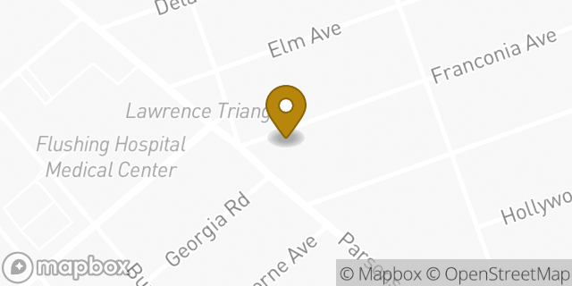 Map showing the location of Papa Johns Pizza in Flushing, NY 11355