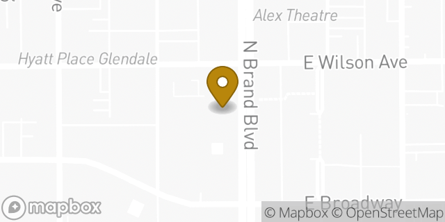 Map showing the location of Olive Garden Italian Restaurant in Glendale, CA 91203