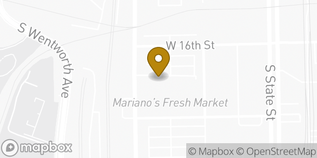 Map showing the location of Starbucks in Chicago, IL 60616