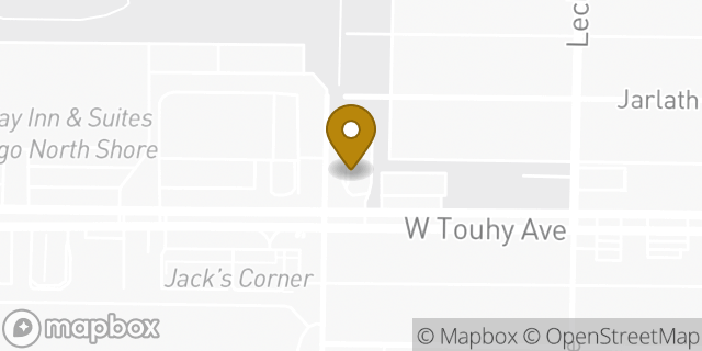 Map showing the location of Baskin-Robbins in Skokie, IL 60077