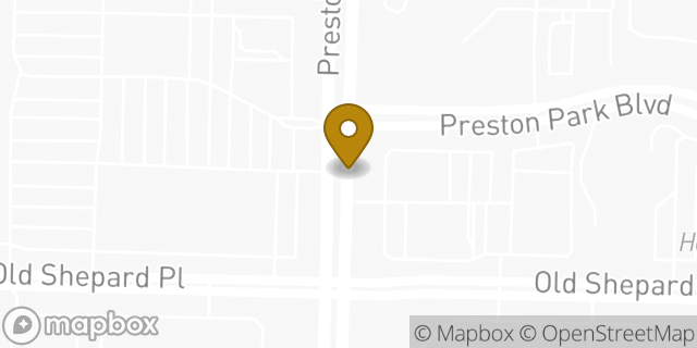 Map showing the location of Chuck E. Cheese in Plano, TX 75093