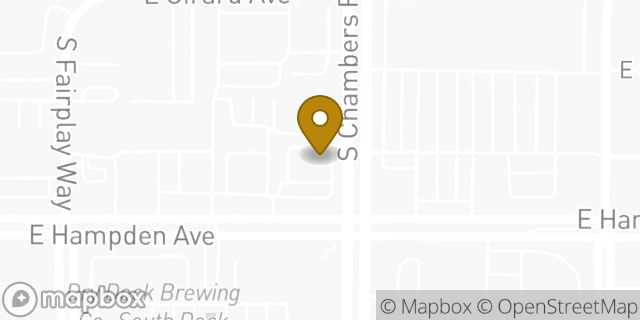 Map showing the location of Amazon Locker - Kohala in Aurora, CO 80014