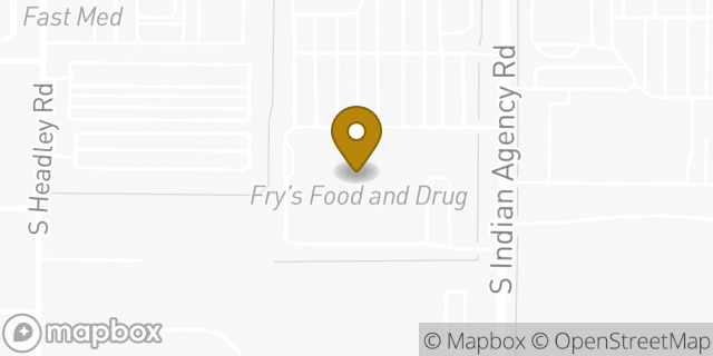 Map showing the location of Kroger in Tucson, AZ 85746