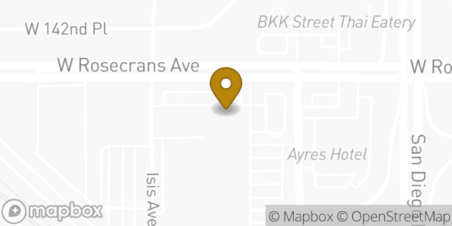 Map showing the location of Chipotle Mexican Grill in Hawthorne, CA 90250