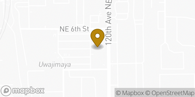 Map showing the location of Starbucks in Bellevue, WA 98005