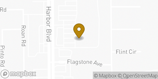 Map showing the location of AutoZone in Garden Grove, CA 92843