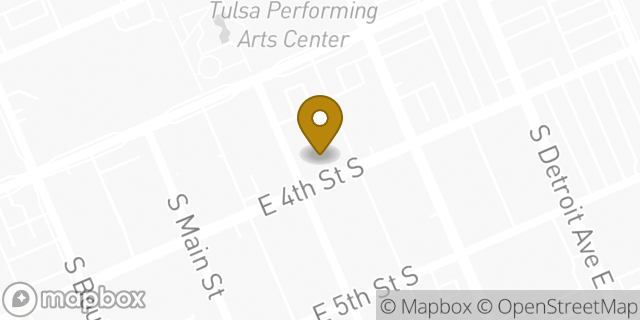Map showing the location of Chase Bank in Tulsa, OK 74103