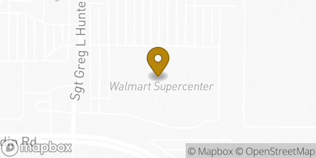 Map showing the location of Walmart Supercenter in Grand Prairie, TX 75052