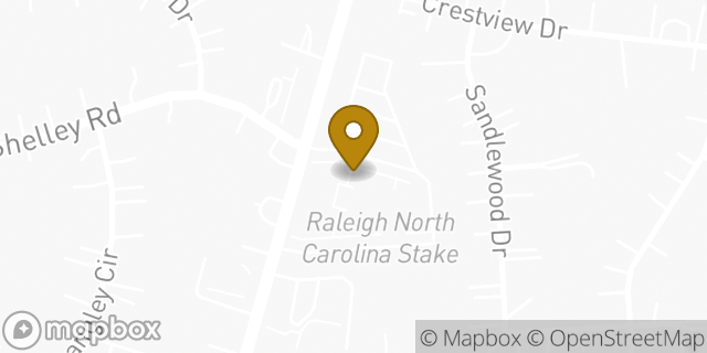 Map showing the location of The Church of Jesus Christ of Latter-day Saints in Raleigh, NC 27609
