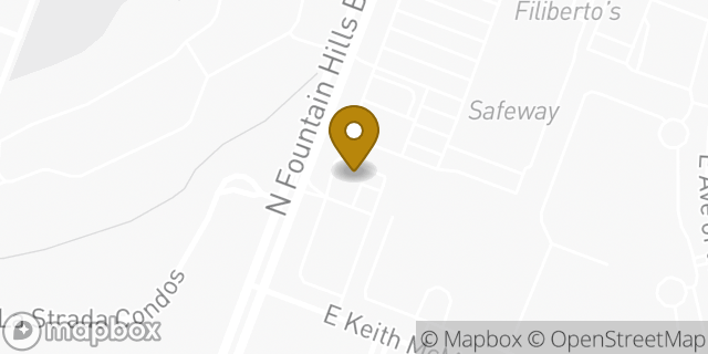 Map showing the location of Starbucks in Fountain Hills, AZ 85268