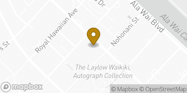 Map showing the location of Starbucks in Honolulu, HI 96815