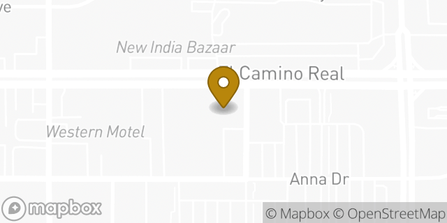 Map showing the location of Chase Bank in Santa Clara, CA 95050