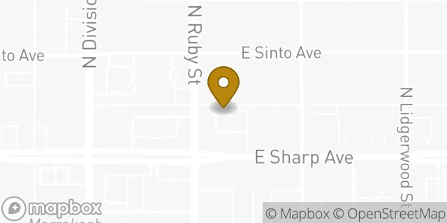 Map showing the location of Starbucks in Spokane, WA 99202