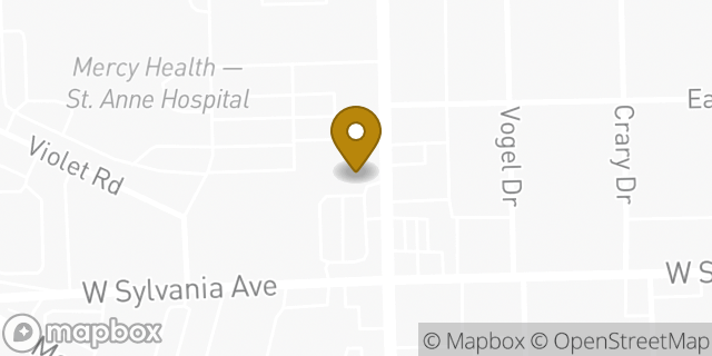Map showing the location of Baskin-Robbins in Toledo, OH 43623