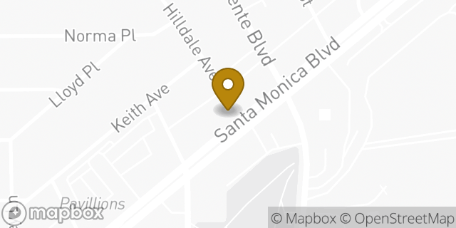 Map showing the location of Bank of America Financial Center & Walk-Up ATM | West Hollywood in West Hollywood, CA 90069