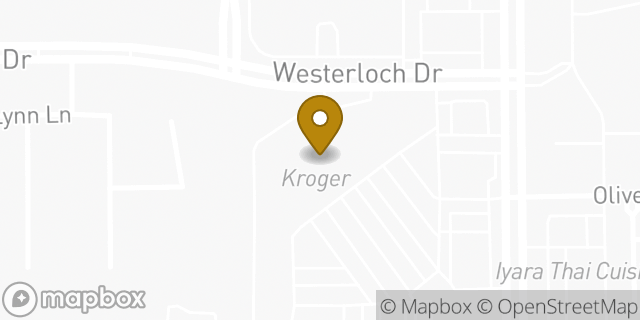 Map showing the location of Kroger in Houston, TX 77077